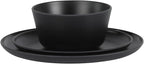 Gibson Home Fairhope 12 Piece Melamine Dinnerware Set - Matte Black