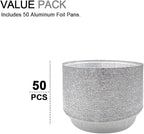 Aluminum Pans 9” Round Foil Pans (50Pack) Baking Pans Roasting Pan Great for Cooking, Heating, Storing