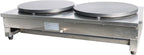 Double LP Gas Crepe Maker 2800Pa Commercial Pancake Machine Nonstick Pan Griddle Machine Table Size 15.75″×2 for Blintzes Eggs Bacon