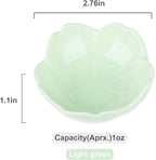 WHJY Light Green Cherry Blossom Dish Set, Cute Pink Ceramic Plates, Sauce/Seasoning Dish, Sushi Dishes, Soy Dipping Bowl, Dessert, Appetizer Plates, Serving Dish for Kitchen Home – Set of 5