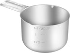 1PCS 1-1/2Cup (360ml, 12oz) Single Measuring Cup, Stainless Steel Measure Scoop, Metric and US Measurement, Dishwasher Safe