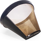 2Pcs Reusable Coffee Filter Basket, No.4 Cone Coffee Maker Filters, for Ninja and Cuisinart Coffee Maker Machines Brewers Filter Replacement