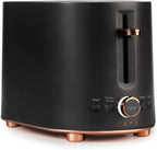 Café Express Finish 2-Slice Toaster | Extra-Wide Slots, Extra Lift for Waffles, Pastries, Texas Toast & More | 4 Pre-Set Functions, 8 Shade Options | Countertop Kitchen Essentials | Matte Black