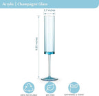 Acrylic Champagne Flutes 5.4 OZ Square Champagne Glasses Stemmed Coupes Reusable Wedding Toasting Glasses Rose Bride Wine Glasses For Birthday Party Wedding Anniversary Christmas