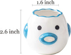 ZOSTLAND Egg Yolk Separator, HQ Creative Ceramics Cute Little Chicken Egg Yolk White, Funny Style Simple Automatic Separation Baking Assistant Tool (Upgrade Blue Chick)