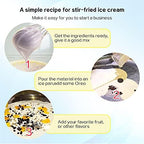 Kolice Commercial ETL NSF certificated 21"x21" Single Square Pan Fried Ice Cream Machine, Frozen Yogurt Roll Ice Cream Machine, Fry Ice Cream Roll Machine-auto defrost, smart AI temp. control