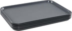 Gray Large Plastic Trays, Multi-Purpose Boot Trays, 25.23" x 17.59", 6 Packs