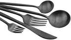 JASHII Luxury Black Flatware, Silverware Sets, 6-pieces Elegant Cute 18/10 Stainless Steel Silverware Set for Eating Home Kitchen Hotel Restaurant, Service Sets for 1 People, Dishwasher Safe