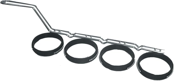 Prince Castle Egg Ring, 4 rings Inline 3.75" Diameter - Egg and Omelette Maker for Perfectly Shaped Individual Portions of Omelets and Eggs