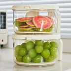 Fruit Washing Bowl with Strainer,Colander for Kitchen,Multi-Functional Vegetable and Food Drainer with Lid And Handle,Portable Fruit Containers for Fridge,BPA Free (1)