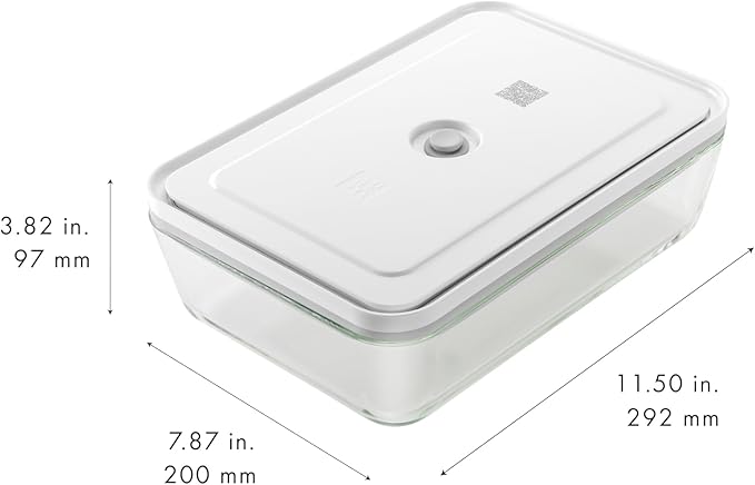 ZWILLING Fresh & Save Large Vacuum Sealer Container, Casserole Dish with Lid, Brownie Pan, Lasagna Pan, Pizza Pan, 11.5 x 7.9 x 3.2-inch