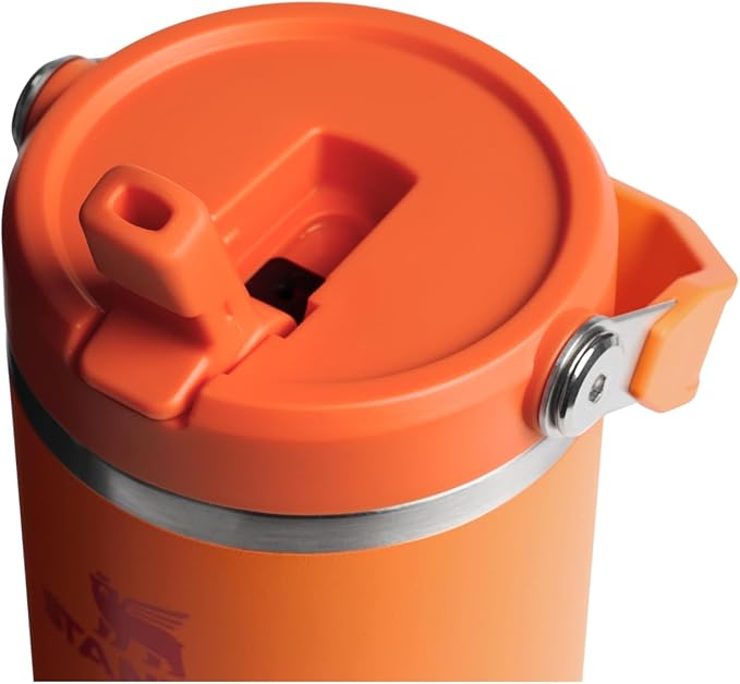 Stanley IceFlow 2.0 Flip Straw Tumbler with Handle 30 oz | Twist On Lid and Flip Up Straw | Leak Resistant Water Bottle | Insulated Stainless Steel | BPA-Free | Goldenrod Coral
