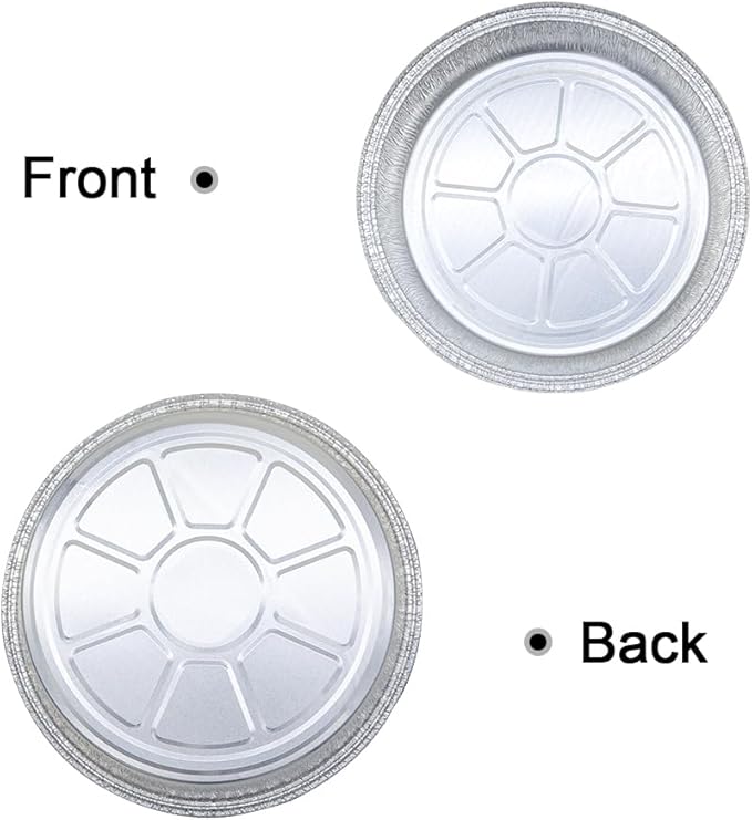 Aluminum Pans 9” Round Foil Pans (50Pack) Baking Pans Roasting Pan Great for Cooking, Heating, Storing