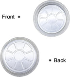 Aluminum Pans 9” Round Foil Pans (50Pack) Baking Pans Roasting Pan Great for Cooking, Heating, Storing