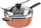 Cuisinart Preferred Pan 4-Pc Set - Sienna Sky (4.5 Qt. Multi-Purpose Pan w/Cover, Steamer, Slotted Turner)
