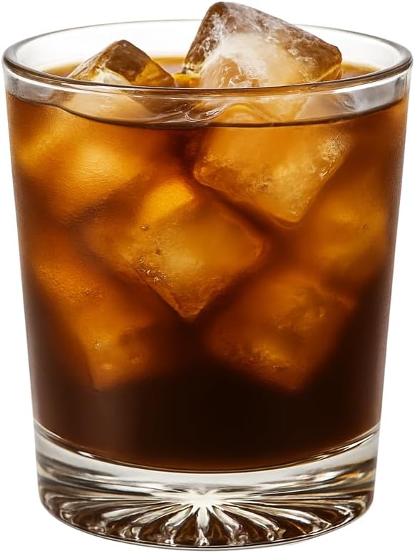 8 oz Old Fashioned Whiskey Glasses Set, Set of 6 Heavy Base Rocks Glasses for Cocktails, Cognac, Bourbon|Dishwasher Safe
