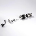 Manual Coffee Grinder, Hand Coffee Mill, Adjustable Settings With Black Anti Slip Sheath, Portable Conical Burr Grinder for Household, Office, Camping or Travel Ect Multi Scenario Usage, Silvery.