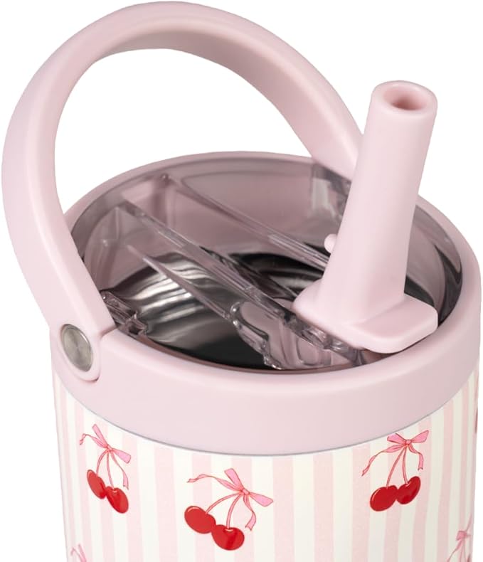 HydroJug Sport - Stainless Steel Tumbler with Straw, Vacuum Insulated, 32oz Leakproof Water Bottle, Ergonomic Design, Reusable, Dishwasher Safe, Rubber Base, Durable for Gym or Outdoors, Sweet Cherry