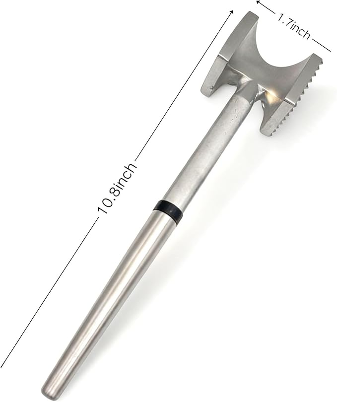 Meat Tenderizer, Heavy Duty and Sturdy Meat Hammer, Masher, Kitchen Double Sided Meat Tenderizer Tool for Tenderizing Steak, Beef, Chicken, and Nuts