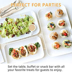 Happy Kit 3 Tier Serving Tray with Serving Tong, Ceramic Rectangular Serving Platters for Cupcake Stand Display, 16/14/12inch Tiered Serving Tray with Collapsible Sturdy Metal Rack for Dessert Server