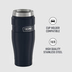THERMOS Stainless King Travel Tumbler, 16 Ounce, Vacuum-Insulated | Midnight Blue | Pack of 4