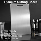 Titanium Cutting Board, 2025 Upgrade 100% Pure Titanium Cutting Boards for Kitchen, 1 Pack Double Sided Food-Grade Chopping Board for Cutting Meat Vegetable Fruit (13 * 8in)