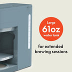 BELLA VersaBrew 2-in1 Coffee Maker, K-Cup compatible, Brew 3 Sizes Carafes & Single Serve Cups, Dishwasher Safe Reusable Filter & Filter Holder, Iced Coffee Function, 60oz Tank, Surf