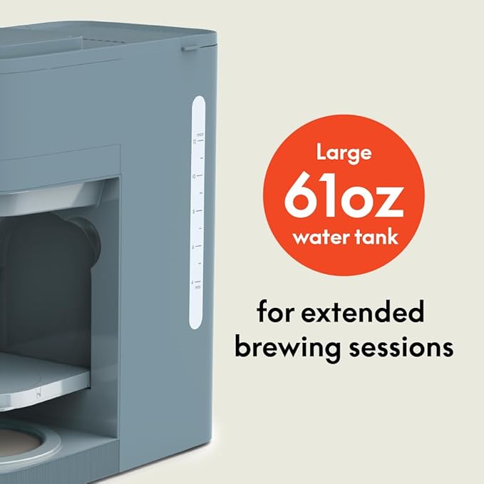 BELLA VersaBrew 2-in1 Coffee Maker, K-Cup compatible, Brew 3 Sizes Carafes & Single Serve Cups, Dishwasher Safe Reusable Filter & Filter Holder, Iced Coffee Function, 60oz Tank, Surf