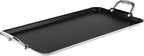 Vasconia Durable Double Burner Griddle (20″ x 11″) 100% Pure Aluminum with Nonstick - NSF Certified - for Frying, Searing, Grilling, Browning, Ideal for Home & Commercial Kitchen - Pack of 1