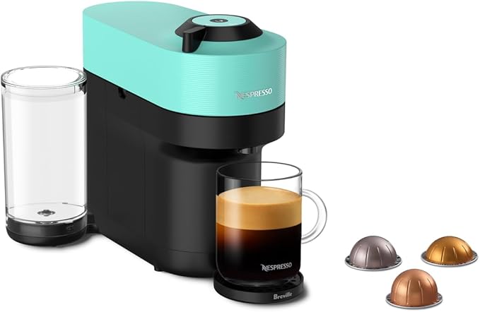 Nespresso Vertuo Pop+ Coffee and Espresso Maker by Breville, Aqua Mint