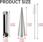 Guowall Cream Horn Mold, Stainless Steel Ice Cream Cone and Tubular Shaped Reusable Pastry Mould for Baking, DIY Tool for Cannoli Tubes Croissant Baking Brioche Rolls (20pcs)