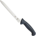 Mercer Culinary M22408 Millennia Black Handle, 8-Inch Offset Wavy Edge, Bread Knife