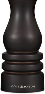 Cole & Mason London Refillable Spice Mill - Kitchen & Home Accessory - Table Salt Grinder - Salt Mill with Ceramic Mechanism - 7", Chocolate Wood
