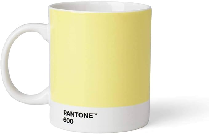 Pantone Copenhagen Design Mug, Coffee/Tea Cup, fine China (Ceramic), 375 ml, Light Yellow, 600 C, Porcelain, One Size
