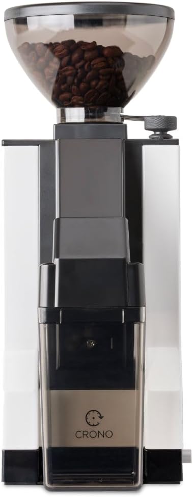 Eureka Mignon Crono Brew Coffee Grinder | 150g | 50mm Steel Burrs | Timer | White