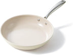 Redchef Nonstick Frying Pan Skillet, Ceramic Non-Stick Saute Pans, 9.5 inch Cooking Fry Pan with Stay Cool Handle, All Stovetops (Gas, Electric & Induction), Dishwasher/Oven Safe, PFAS-Free, Non Toxic