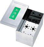 TIKUSAN Japanese Seaweed Container Sushi Nori Can Made in Japan Stainless Steel (Large)