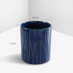 KOOV Kitchen Utensil Holder, Large Ceramic Utensil Crock, Deep and Stable, Containers for Household or Kitchen Use (Aegean)