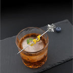 8 PCS bees cocktail Reusable picks，Stainless Steel Cocktail Picks for Appetizers Olives Brandied Cherries Skewers