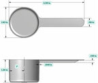 50 mL (50 CC | 1.69 Oz.) Long Handle Scoop for Measuring Coffee, Pet Food, Grains, Protein, Spices and Other Dry Goods (Pack of 10)