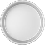 CURTA 8 Inch Round Cake Pan, 8x3 inch 2 Set Anodized Aluminum Round Baking Pan, Small Cake Pan Non-Toxic & Heavy Duty, Deep Side, Easy Clean & Dishwasher Safe