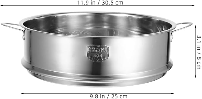 Multi-Functional Stainless Steel Steamer Basket,9.8inch Stackable Steamer Insert for Pot,Stacked Steaming Rack,Metal Pot Steaming Cookware for Dumpling Egg Bun Dim Sum Meat Fish Rice Vegetable