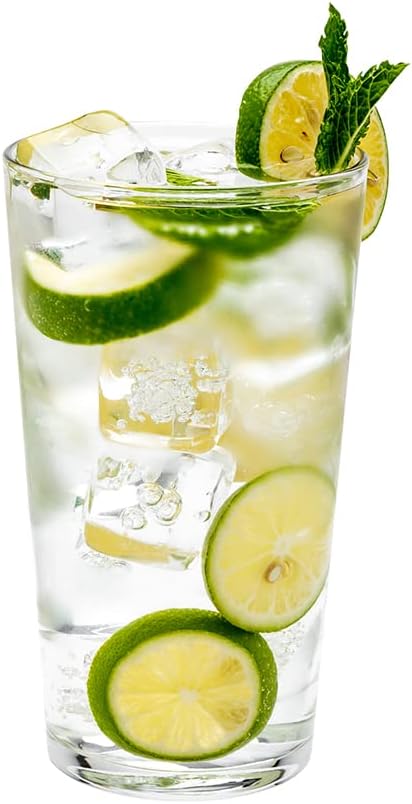 Restaurantware Sumi 19 Ounce Beverage Glasses Set of 12 Large Drinking Glasses - Lead-Free Dishwasher-Safe Glassware Glass Water Glasses Serve Water Juices Or Sodas For Restaurants or Homes