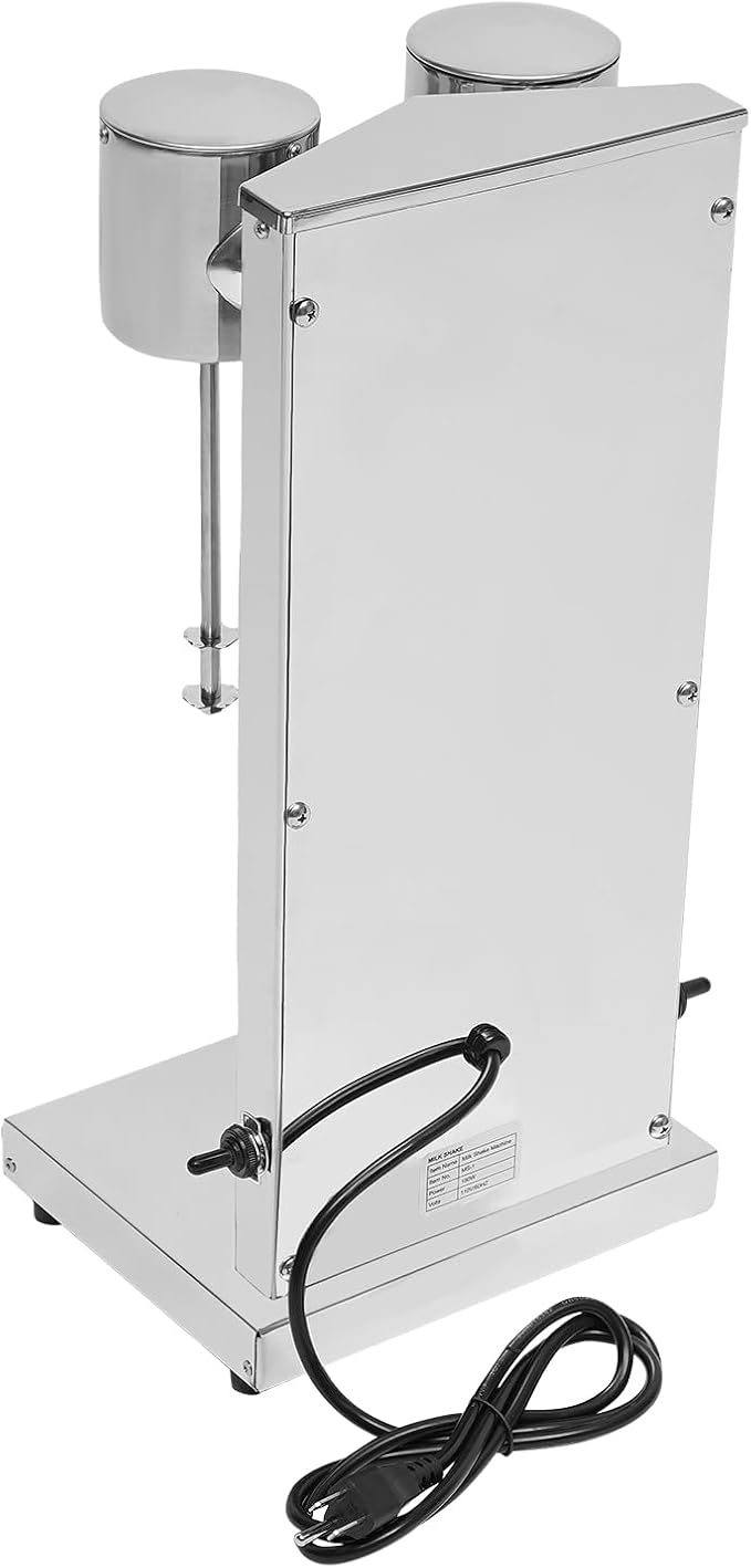 Bepritm 180W Commercial Double-Head Milkshake Maker, 16000 RPM Stainless Steel Drink Mixer with 2x800ml Cups, Smoothie Malt Blender for Making Yogurt, Milk, Cocktails