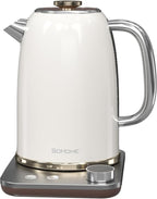Electric Kettle, 1.8L/1200W, Stainless Steel, Control Buttons, Digital Display Panel, Keep Warm for 12 hours, Auto Shutoff, BPA-Free, Hot Water Kettle for Coffee & Tea, Electroplated handle