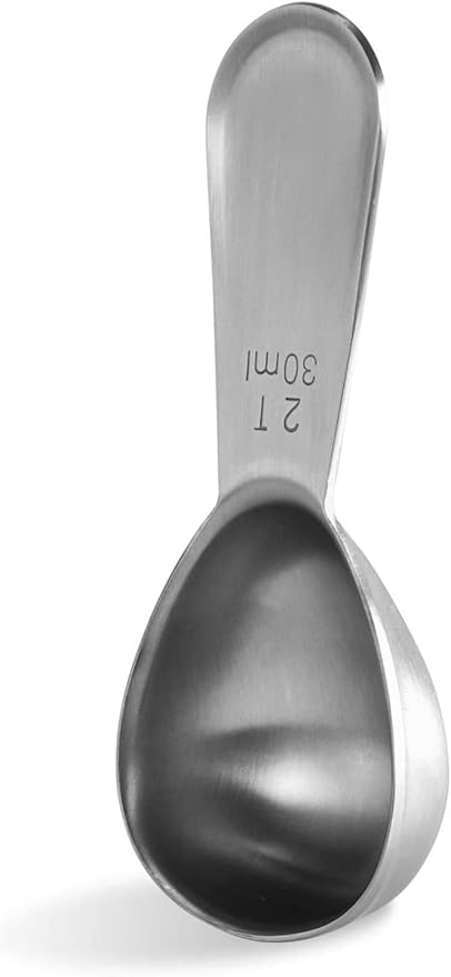 Coffee Scoop: U-Taste 18/8 Stainless Steel Measuring Coffee Scoop 2 tablespoon, Short Handled Measure Scooper for Ground Coffee, Bean in Canister (Silver, 2Tbsp/30ml)