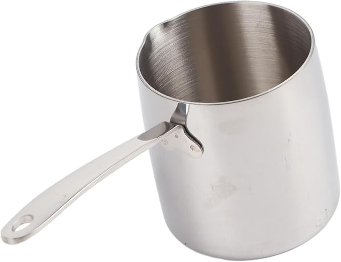 Butter Warmer Pot Quick Heat Conduction Three Layer Stainless Steel Butter Warmer with Accurate Scale Holes (900ML)