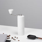 TIMEMORE Manual Coffee Grinder CNC Stainless Steel Conical Burr Coffee Grinder with Capacity 20g Chestnut C3 Internal Adjustable Setting for Pour Over French Press Coffee for Hand Grinder White