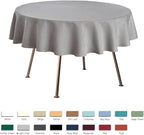 maxmill Round Jacquard Tablecloths Swirl Pattern Spillproof Wrinkle Free Heavy Weight Soft Table Cloth for Circular Table Cover of Buffet Banquet Parties Holiday Dinner Round 90 Inch Light Grey