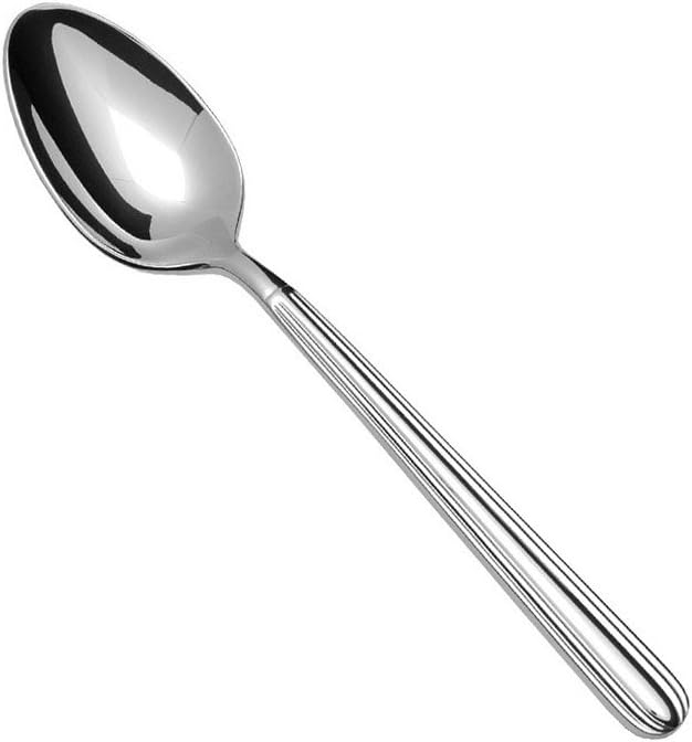 Fortessa Metropolitan 18/10 Stainless Steel Flatware Espresso Spoon, Set of 12,Silver